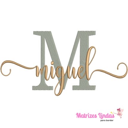 Matriz de Bordado – Nome Miguel 06