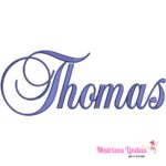 Matriz de Bordado nome Thomas letra cursiva para bordar ML