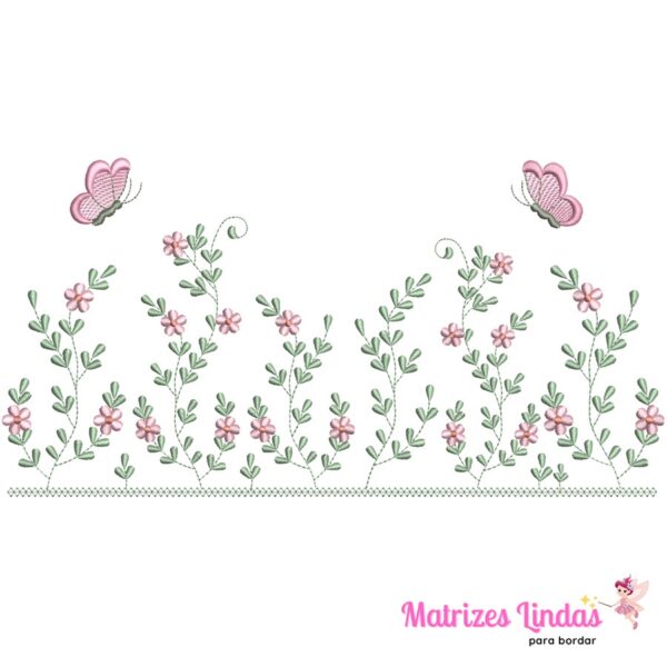 Matriz de bordado Jardim Folhas para bordar ML