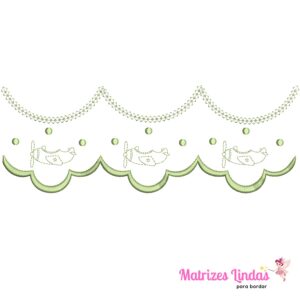 matriz de bordado barrinha Aviãozinho para bordar ML