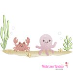 Matriz de Bordado Fundo do Mar 3 para bordar ML
