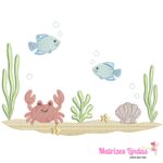 Matriz de Bordado Fundo do Mar para bordar ML