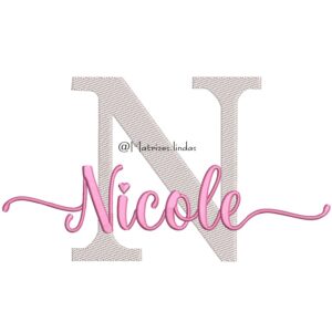 Matriz de Bordado Nome Nicole para bordar ML