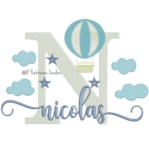 Matriz de Bordado nome Nicolas para bordar ML