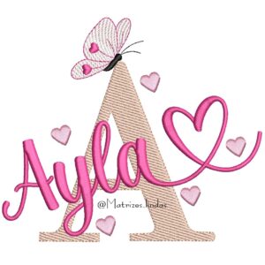Matriz de bordado nome ayla pra bordar ML