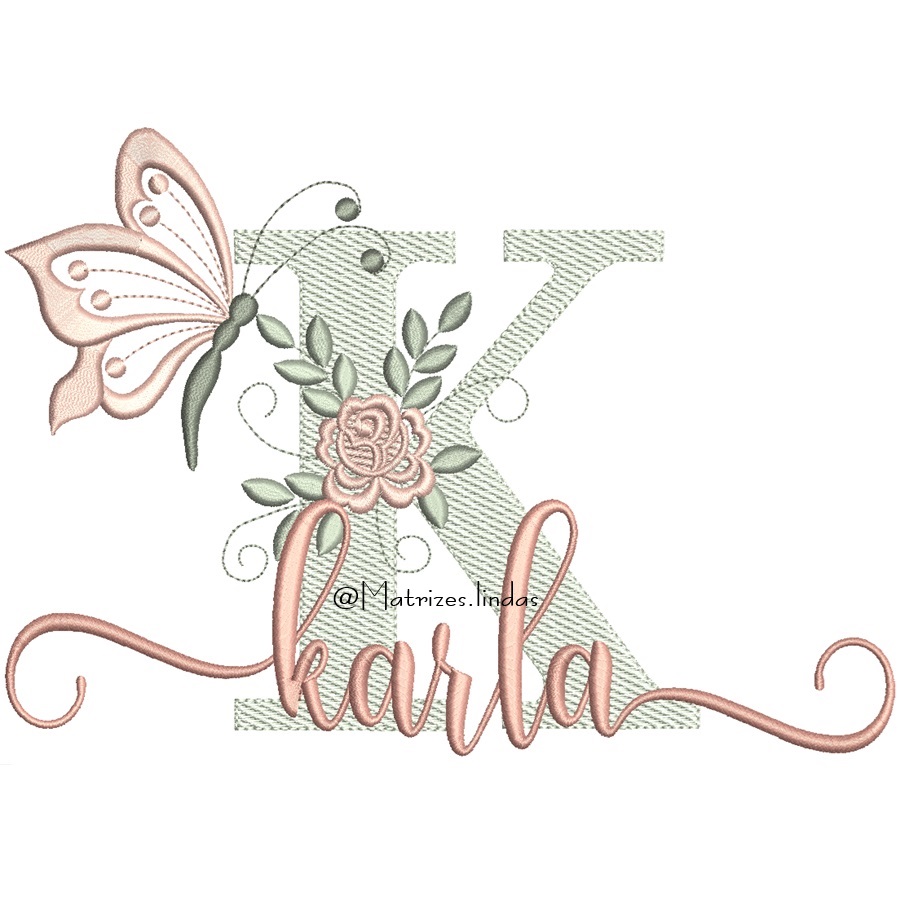 Matriz de bordado nome karla para bordar ML