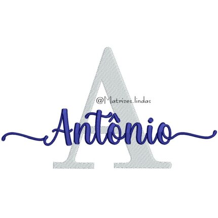 Matriz de Bordado – Nome Antônio sobreposto 02