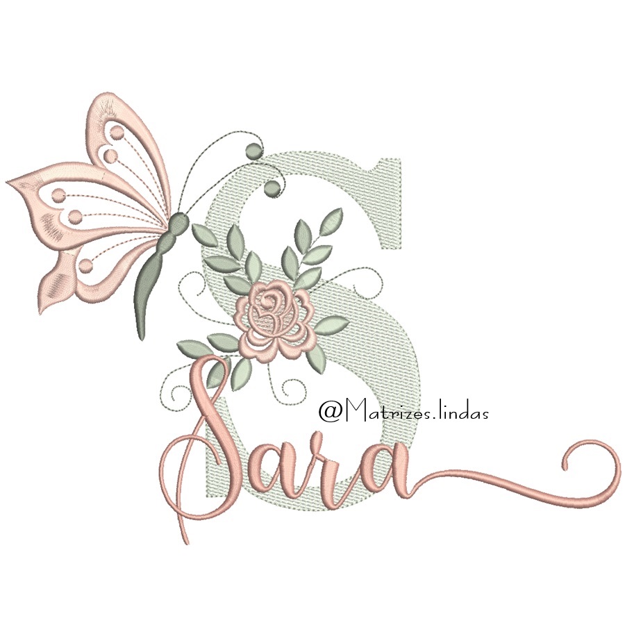Matriz de Bordado nome Sara para bordar ML