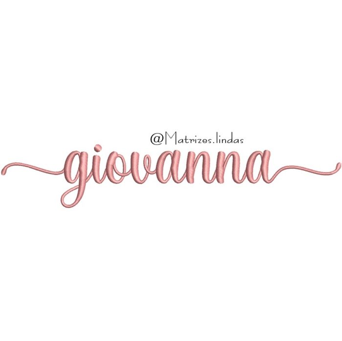Matriz de bordado nome Giovanna cabinho para bordar ML