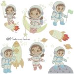 matriz de Bordado Coleção Astronauta para bordar ML