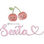 matriz de bordado Cereja sexta para bordar ML