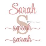 matriz de bordado coleção nome Sarah para bordar ML