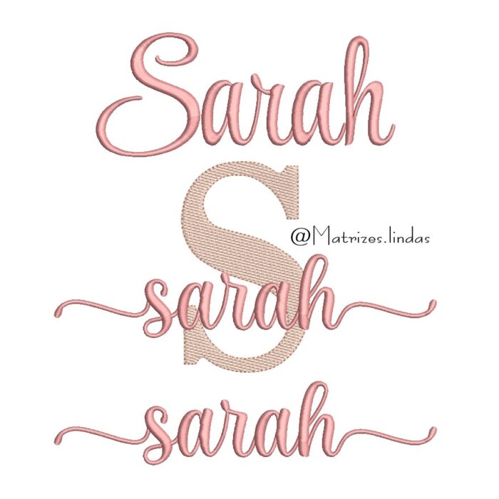 Matriz de Bordado – Nome Sarah