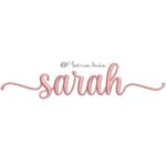 matriz de bordado nome Sarah com cabinho para bordar ML