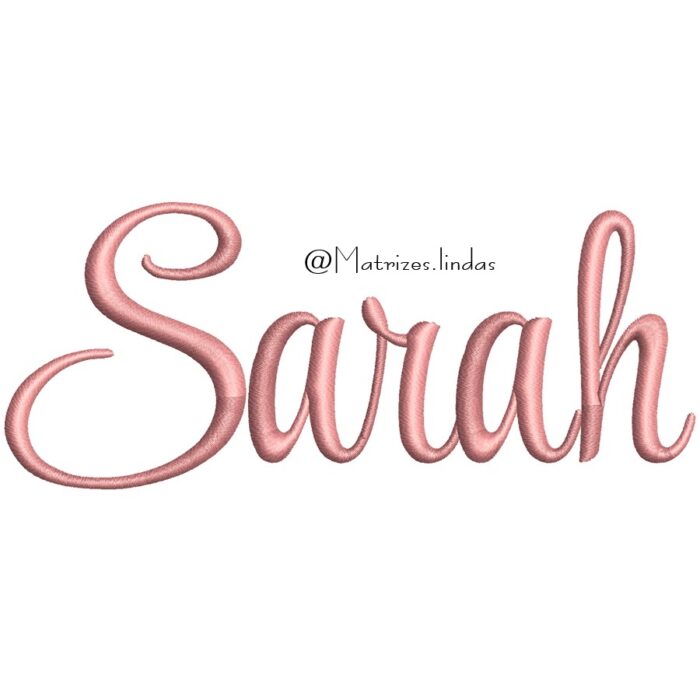 matriz de bordado nome Sarah para bordar ML