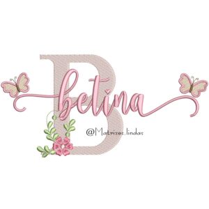 matriz de bordado nome betina para bordar ML
