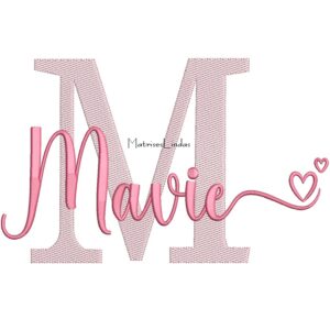 Matriz de Bordado nome Mavie para bordar ML