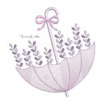 Matriz de bordado Guarda Chuva lavanda para bordar ML