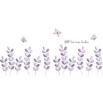 Matriz de bordado jardim lavanda com borboletinha para bordar ML