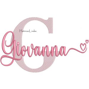 Matriz de bordado nome Giovanna para bordar ML