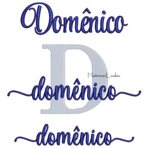 matriz de Bordado Kit Nome Domênico para bordar ML