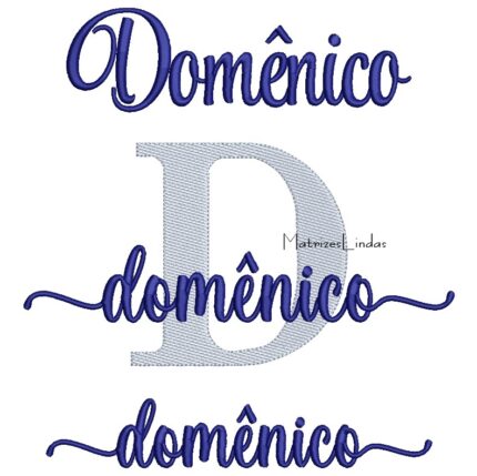 Matriz de Bordado – Kit Nome Domênico Matriz de Bordado – Kit Nome Domênico