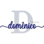matriz de Bordado Nome Domênico sobreposto para bordar ML