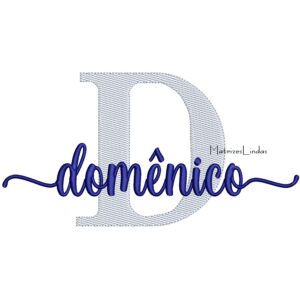 matriz de Bordado Nome Domênico sobreposto para bordar ML