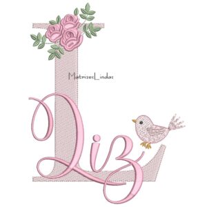 matriz de bordado nome Liz para bordar ML