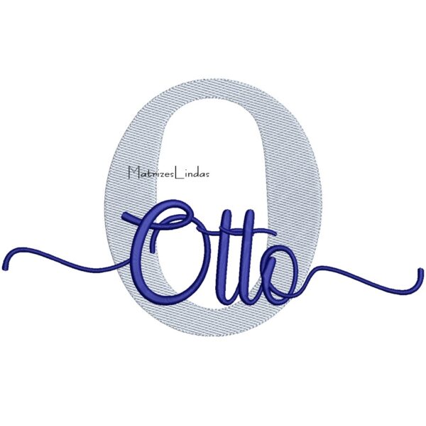 matriz de bordado nome Otto para bordar ML