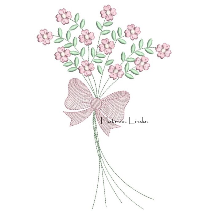 Matriz de Bordado – Buquê de Flores