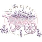Matriz de Bordado - Carrinho de Mão com Lavanda