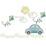 Matriz de Bordado - Cenário com Carrinho