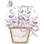 Matriz de Bordado - Cestinha Lavanda