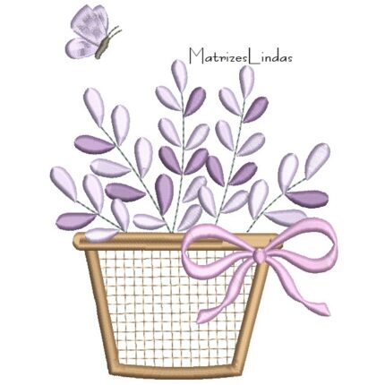 Matriz de Bordado – Cestinha Lavanda Matriz de Bordado – Cestinha Lavanda