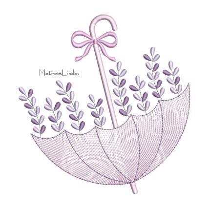Matriz de Bordado – Guarda Chuva Lavanda Matriz de Bordado – Guarda Chuva Lavanda
