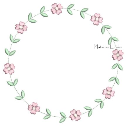 Matriz de Bordado – Moldura com Flores