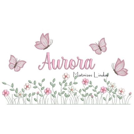 Matriz de Bordado – Nome Aurora