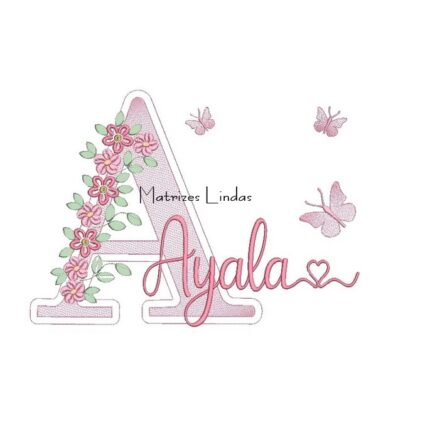 Matriz de Bordado Nome – Ayala Jardim Flores Matriz de Bordado Nome – Ayala Jardim Flores