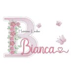 Matriz de Bordado Nome - Bianca Jardim Flores