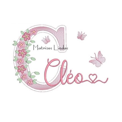 Matriz de Bordado Nome – Cleo Jardim Flores Matriz de Bordado Nome – Cleo Jardim Flores