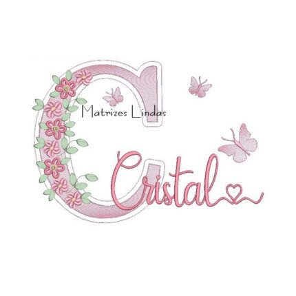 Matriz de Bordado – Nome Cristal