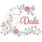 Matriz de Bordado - Nome Duda Moldura Floral