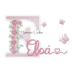 Matriz de Bordado - Nome Eloá Jardim Flores