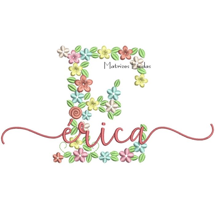 Matriz de Bordado Nome – Erica Jardim Flores