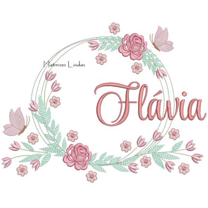 Matriz de Bordado – Nome Flávia