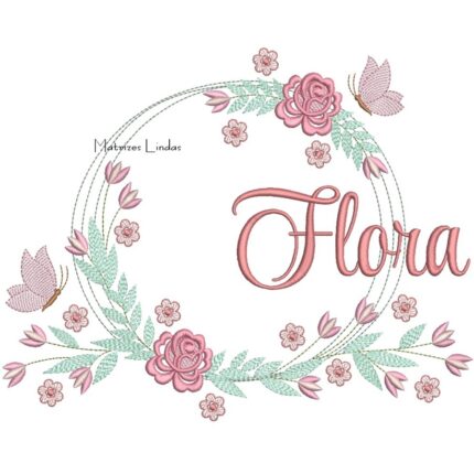 Matriz de Bordado – Nome Flora