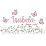 Matriz de Bordado Nome - Bella Jardim Flores