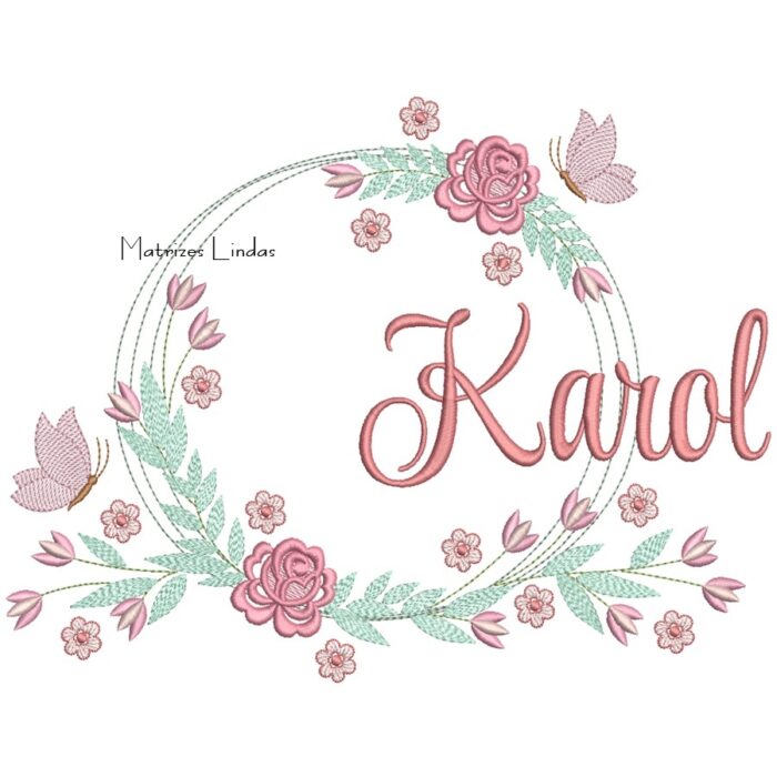 Matriz de Bordado – Nome Karol