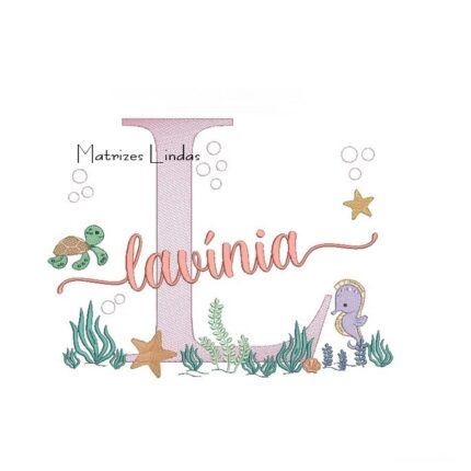 Matriz de Bordado – Nome Lavínia Fundo do Mar Matriz de Bordado – Nome Lavínia Fundo do Mar